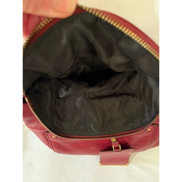 Marc‎ by Marc Jacobs Beautiful Burgundy Leather Hobo Shoulder Crossbody Bag - Picture 8 of 11